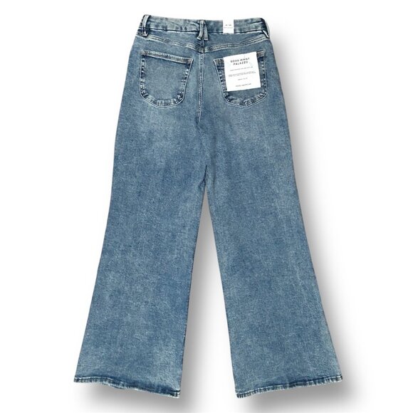 NWT Good American Good Waist Palazzo Jeans 14/32 Indigo $149 Wide-Leg Normcore - Picture 9 of 16